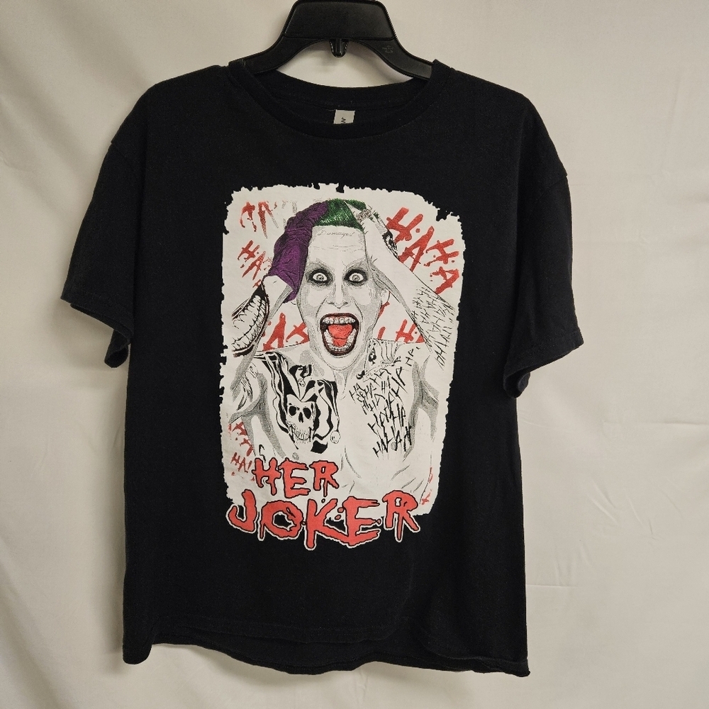 Her Joker Gildan Suicide Squad Black T-Shirt Harley Quinn JARED LETO size Large